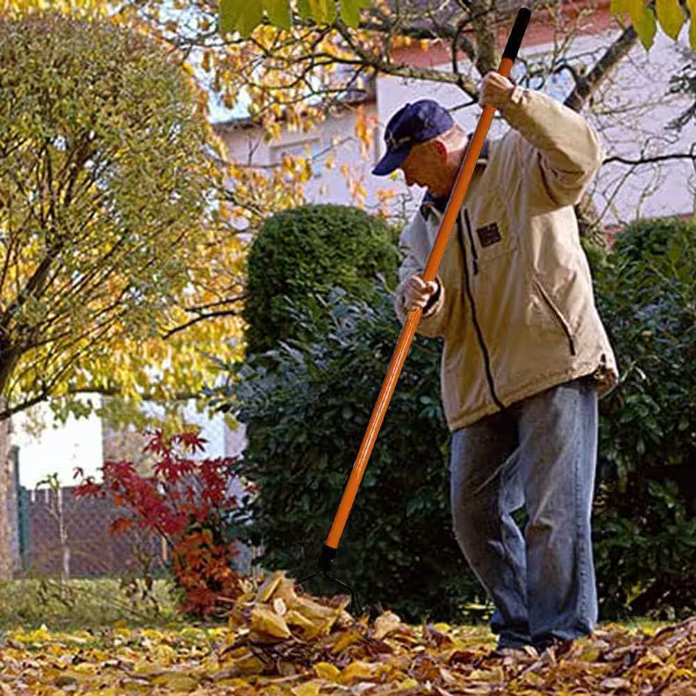 Ashman, 48 In. Handle Length, Bow Rake Fiberglass Rubber Grip Handle, Heavy-Duty