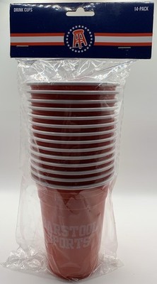 Barstool Golf Plastic Drink Cups Souvenir 18 oz Lot Of 14 Red NEW IN PACKAGE