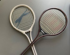 2x squash rackets, wilson defender with head cover and slazenger panther club