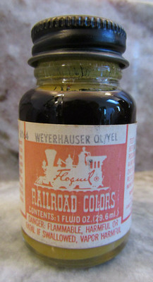 FLOQUIL RAILROAD COLORS MODEL PAINT - 1oz 1 OUNCE - WEYERHAUSER OL/YEL
