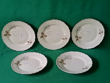 SET 5 PIATTI FRUTTA DESSERT PORCELLANA RICHARD GINORI DECORO FLOREALE ROSA. DE93