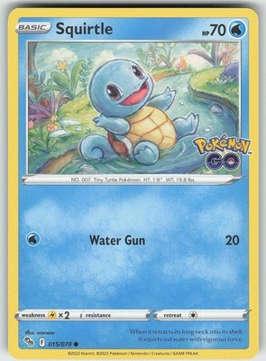 Pokemon Squirtle 015/078 Pokemon GO Common NM