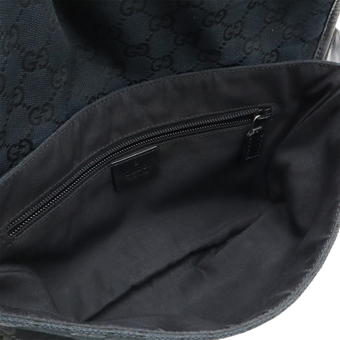 Gucci GG Canvas Waist Bag Leather Black Silver Hardware Used New thumbnail 6