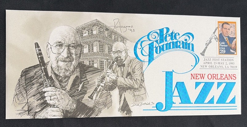 1993 Pete Fountain New Orleans Jazz Fest Cachet Envelope Ltd Edition