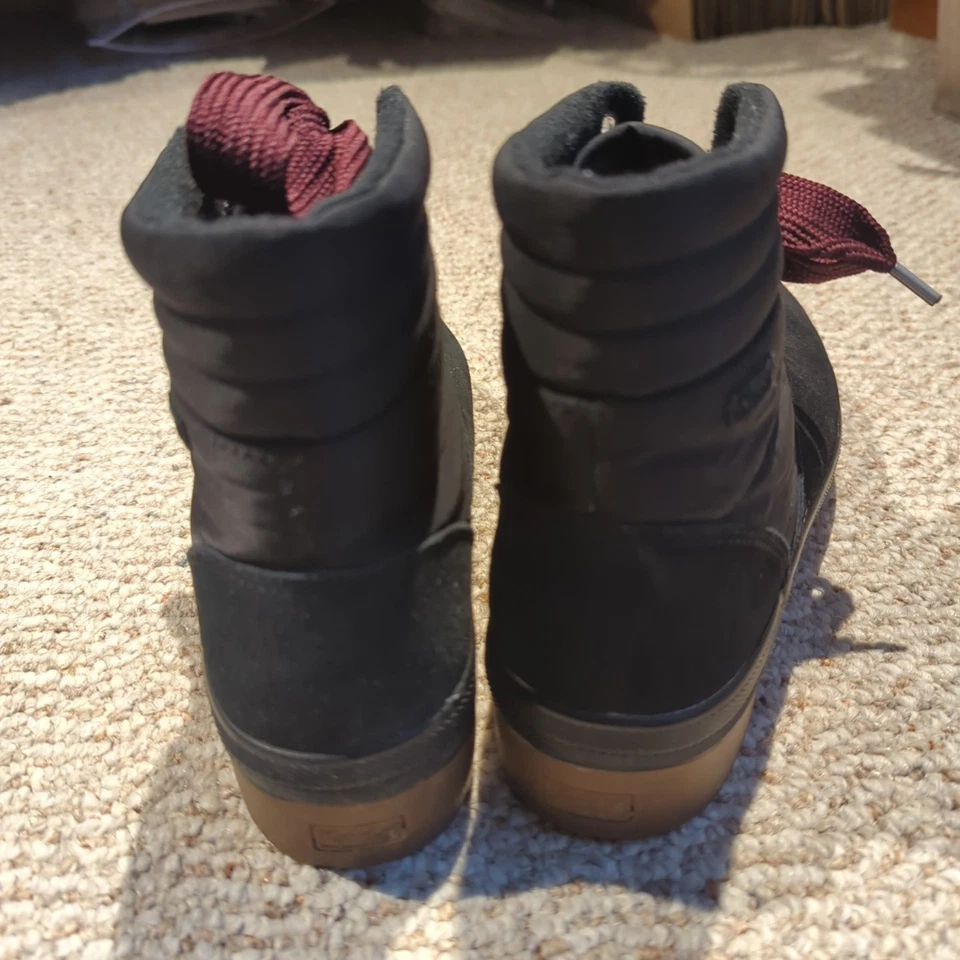 Botas impermeables Keds Camp para mujer 8 negras con cordones senderismo nieve al aire libre Foto 4 de 4