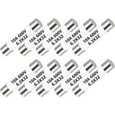 10PCS DMM Multimeter Fuse Replace 10A 600V, DMM Fuses Fast Blow Ceramic Fuses Re