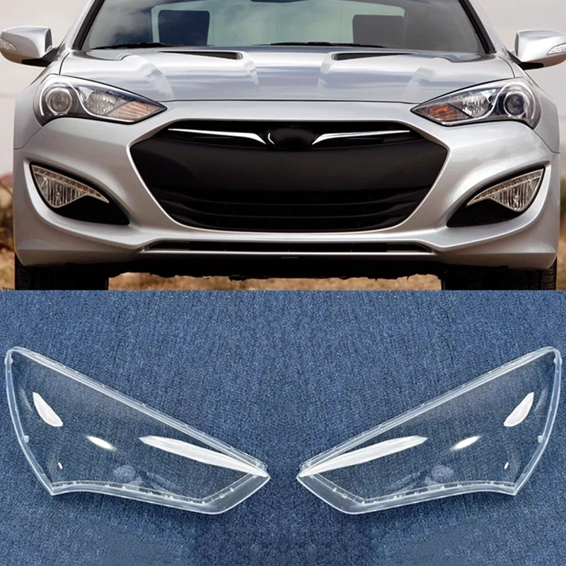 Par de pegatinas de sellado de cubierta de lente de faros para Hyundai Genesis Coupé 2013 2014 16 Foto 2 de 4