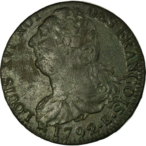 [#458505] Munten, Frankrijk, 2 sols françois, 1792, Rouen, FR+, Bronze, KM:603.3 - Afbeelding 1 van 2