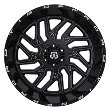 1 Tis 24x12 8x180 -44 544bm Gloss Black Wmilled Accents Wheel Rim
