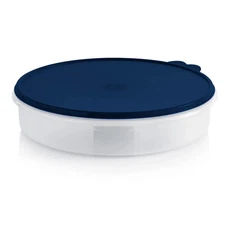 Tupperware Round 12" Cupcake Pie Cookie Carrier Keeper Sheer USA