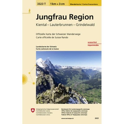 Jungfrau Region (Switzerland) Walking Map 3323T - 1:33,333 scale
