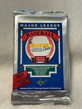 1989 Upper Deck Baseball (1) FACTORY SEALED PACK / Ken Griffey Jr. ROOKIE Year