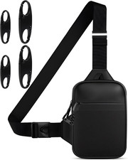 Mini anti Theft Crossbody Sling Bag Small Chest Bag Dual Pocket Water Resistant