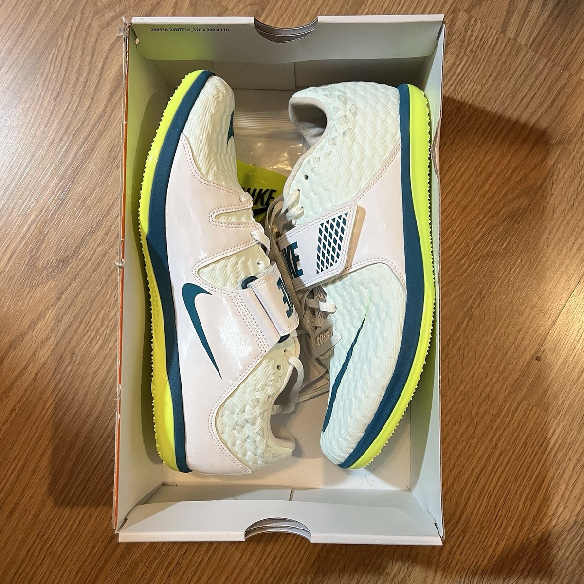 Nike Zoom High Jump HJ Elite White Green Track Shoes FZ9636-100 Men Size 9 NEW Nike Zoom High Jump HJ Elite White Green Track Spikes FZ9636  main image 2