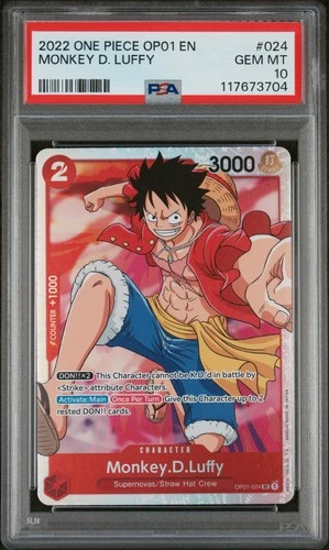 2022 ONE PIECE OP01-ROMANCE DAWN #024 MONKEY D. LUFFY PSA 10