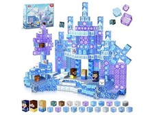 Magnetic Blocks - 100Pcs 0.8in Magnetic Building Block for Kids Ages 4-8, Transp