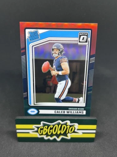 2024 Panini Donruss - Rated Rookie Caleb Williams #327 Preview Red & Green (RC)