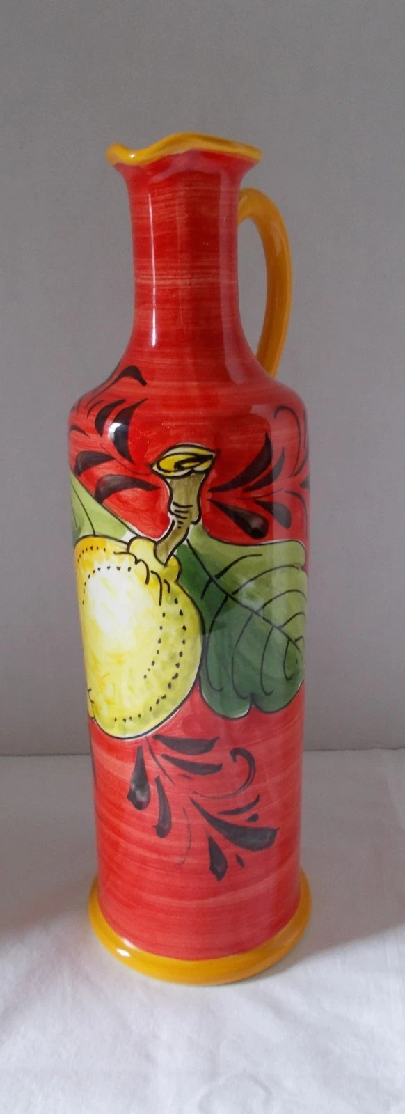 Cosimo Primo 14" Olive Oil Cruet Made in Italy Hand Painted Ceramic