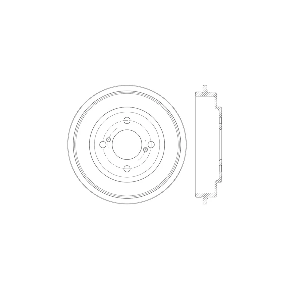 Tambor de freno trasero de 2 piezas para Honda Fit 2015 2016 2017 2018 2019 Foto 3 de 4