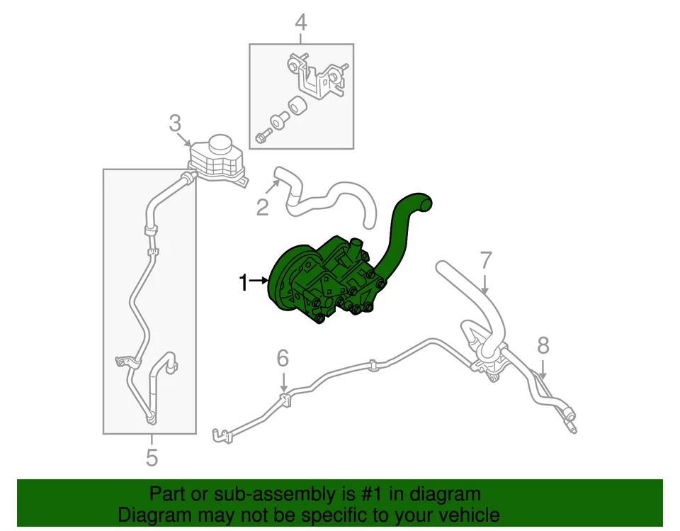 Genuine Nissan 2007-2012 Nissan Altima - Power Steering Pump 49110-ZX02A - Image 3 of 3