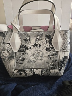 JIMMY CHOO x Sailor Moon Diamond Tote Bag Small Black And White *RARE*