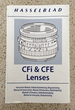 HASSELBLAD CFi & CFE LENSES ORIGINAL INSTRUCTION MANUAL (MF1607) Zeiss Lens