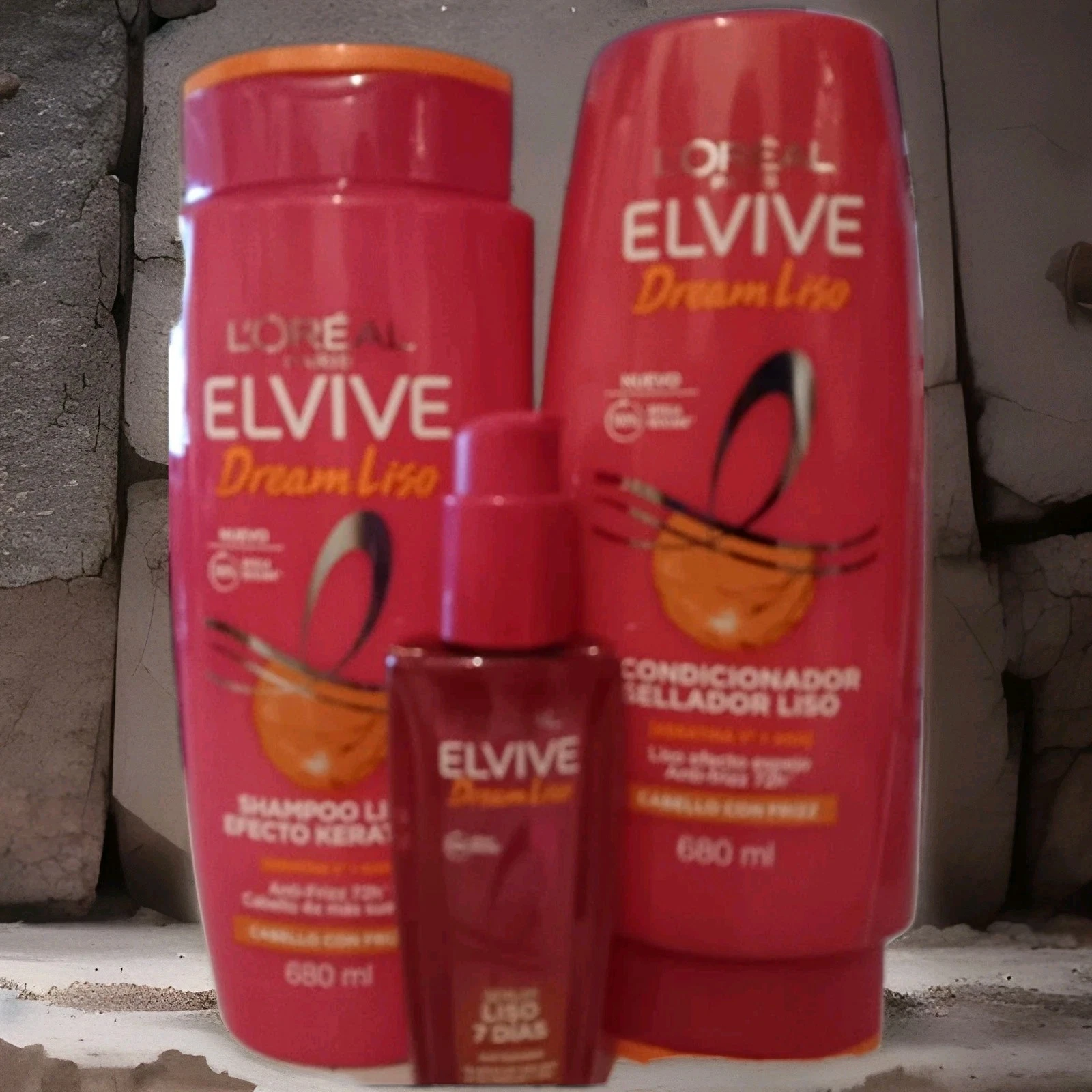 Elvive Dream Liso Shampoo, Conditioner, Hair Serum kit