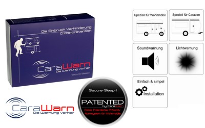 TOP CaraWarn Alarmanlage für Wohnmobile  Wohnwagen Secure-Sleep-1 NEU Sicherheit