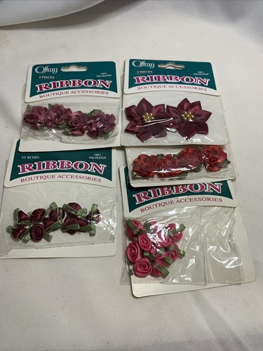 Offray Ribbon Boutique Accessories Roses Multi Colors 28 flowers Total ...