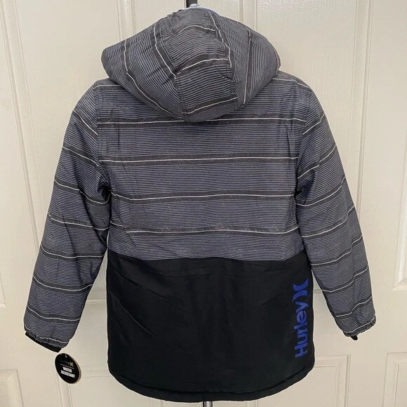 NUEVA Chaqueta con Capucha wTag-HURLEY Negra/Azul L Foto 3 de 3