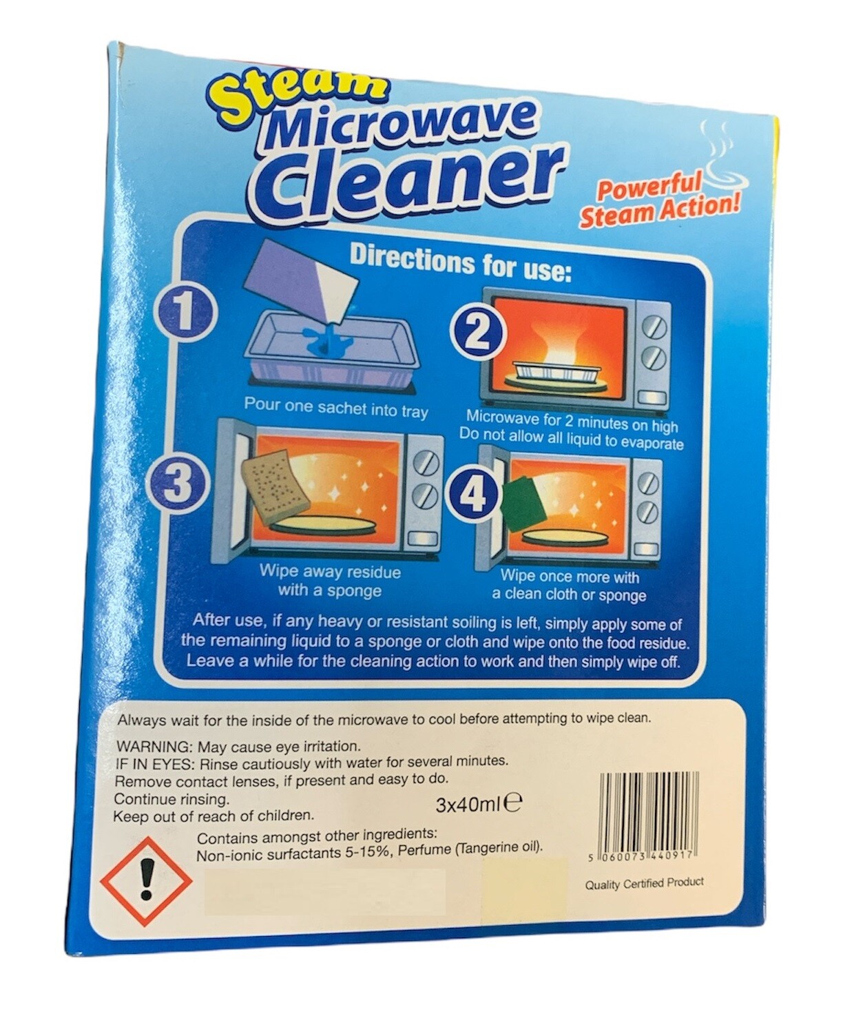 2 in 1 Microwave Steam Cleaner and Freshens Kills Germs Fast Clean Pack