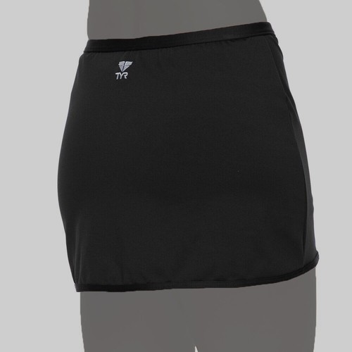 $39 TYR Sports Swimwear Women's Black Faux-Wrap Swim Skort Skirt Bottom Size 14 - 第 2/2 張圖片