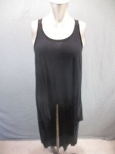 NWT Express Size M Womens Black Modal Cotton Blend Sleeveless High-Low Dress 277