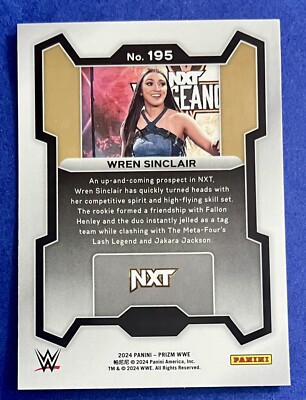 Wren Sinclair 2024 Panini Prizm WWE Rookie Card #195 NXT (Base) | eBay