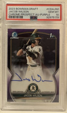 2023 Bowman Draft - Chrome Prospect Jacob Wilson PURPLE PSA 10 /250