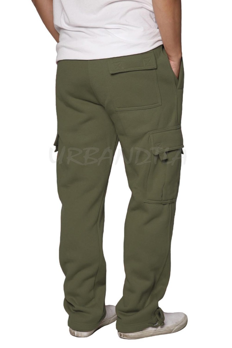 Lined Cargo Pants PRO CLUB Cargo Sweatpants Fleece Pants Men's