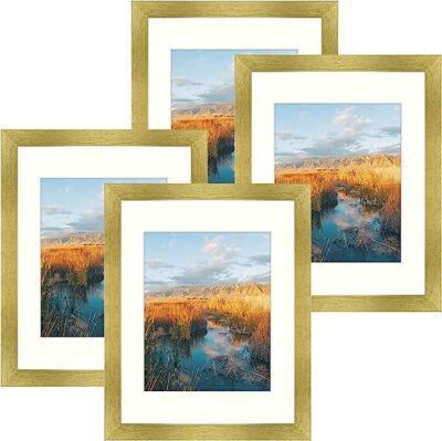 11x14 Poster Picture Frame Fits 8x10 Real Glass Mat Wall Tabletop Gallery Photo