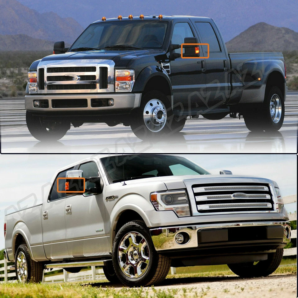 2 шт светодиодных габаритных огней для бокового зеркала для Ford F250/F350/F450/F550 Supber Duty 08-16 - Изображение 4 из 4