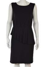 Ann Taylor Womens Dress Size 8 Black Solid Sheath Knee Length Sleeveless