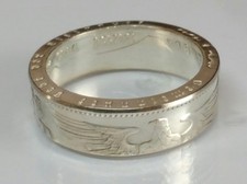 M&uuml;nzring 5 Reichsmark Adler 1936-39 Silber 900er Gr&ouml;&szlig;e 52 bis 72 Ring poliert