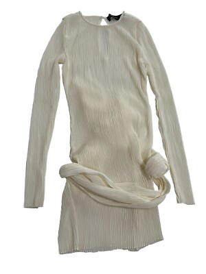 Lioness Long Sleeve Plisse Mini Dress in White | eBay Lioness Long Sleeve Plisse Mini Dress in White | eBay