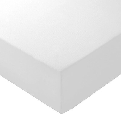 NIYS Luxus Bettwäsche feinste 100% ägyptische Baumwolle 10''/25 CM Spannbettlaken (weiß,
