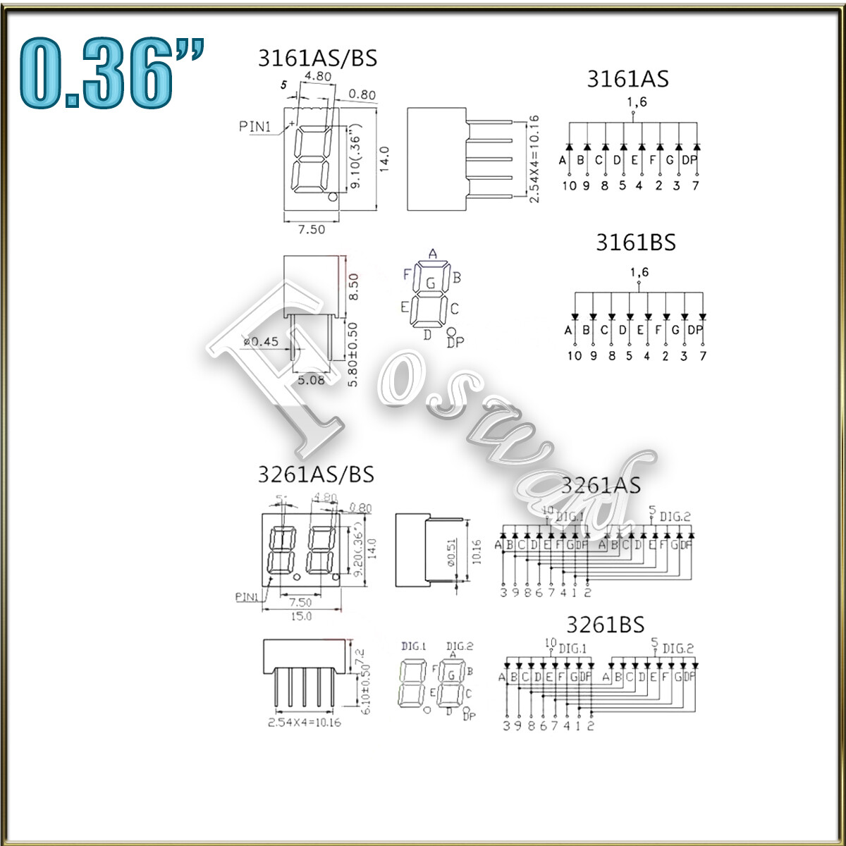 0.56 Inch 7 Segment LED Display - Single Digit Red Common Anode/Cathode
