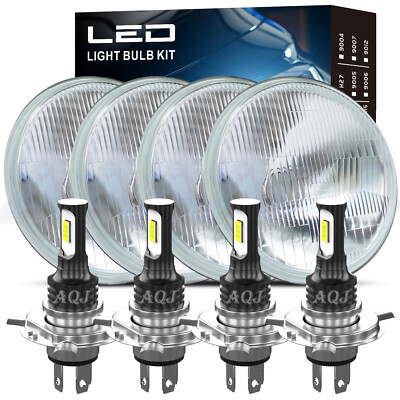 4pcs Round 5.75'' LED Headlights Hi/Lo-Projector For-Dodge/Challenger 1970-1974