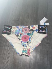 NWT TIME AND TRU WOMEN'S FLORAL BIKINI Size Medium 8-10 BOTTOM More Coverage