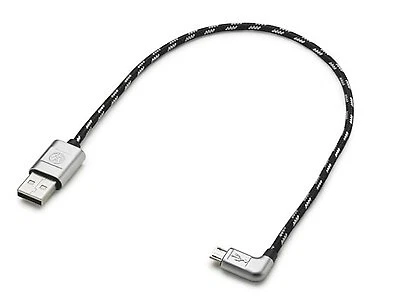 VW USB-A To Micro-USB 30cm Cable Premium Braided GENUINE VOLKSWAGEN 000051446AN