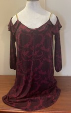 Michael Kors off shoulder long sleeve red dress