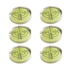 6 Stück Libelle Wasserwaage Rund Ø 32mm kleine Libelle präzise Dosenlibelle Set