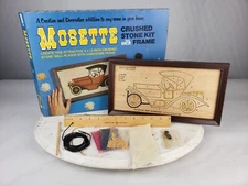 Vintage 1974 Craft Master - Mosette Crushed Stone Craft Kit 20442 Antique Car