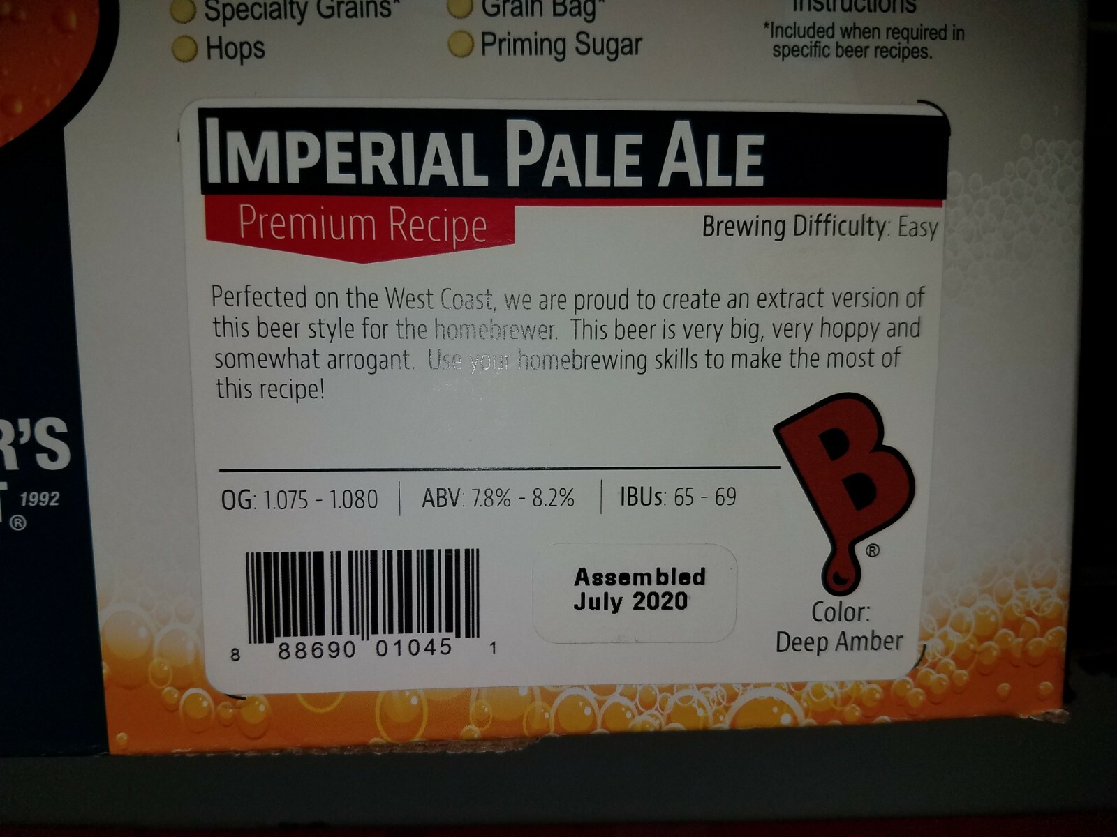 Imperial Pale Ale by Brewers Best 5 Gallon Beer Ingredient Kit Home Brewing eBay